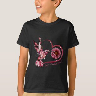 T-shirt Tournesol Coeur Bourgogne Ribbon Cerveau Aneurysme