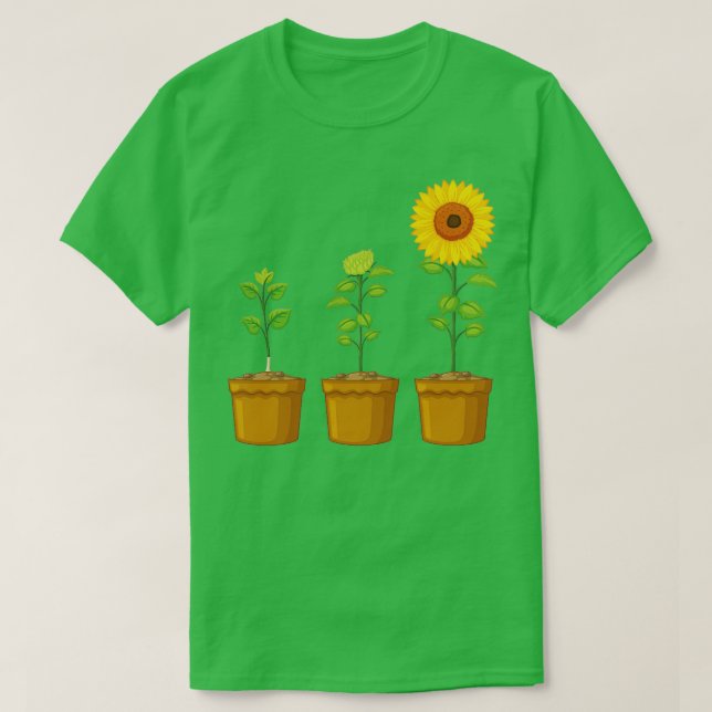 T-shirt tournesol croissant plante Amoureux (Design devant)