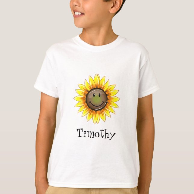 T-shirt Tournesol de sourire de Sunkissed (Devant)