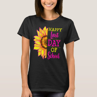 T-shirt Tournesol Dernier Jour De L'École Enseignant Fin A