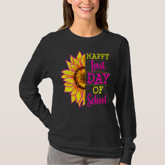 T-shirt Tournesol Dernier Jour De L'École Enseignant Fin A