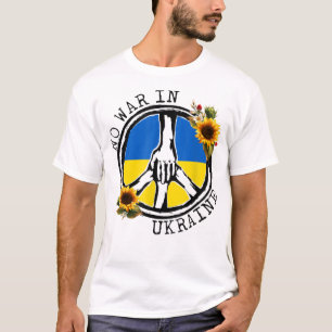 T-shirt Tournesol drapeau ukrainien pas de guerre en Ukrai