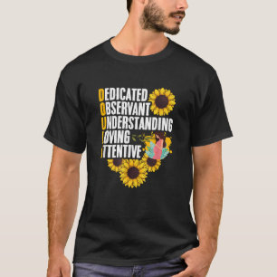 T-shirt Tournesol Enfance Naissance Soutien Travail de sag