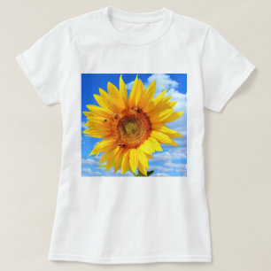 T-shirt tournesol et abeilles jaunes