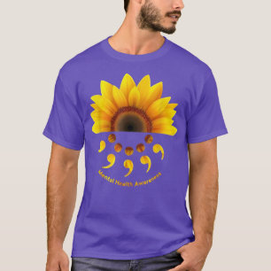 T-shirt Tournesol Et Semicolon Sensibilisation À La Santé