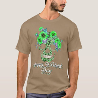 T-shirt Tournesol féminin Leopard Cheetah Crâne Imprimer S