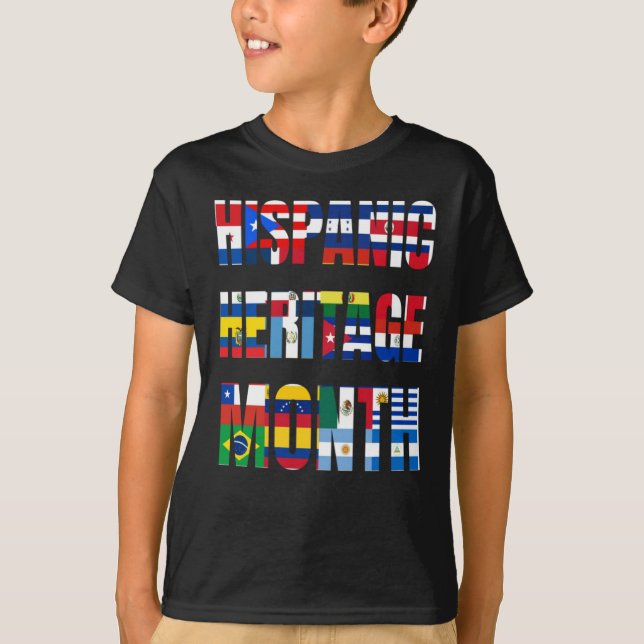 T-shirt Tournesol Hispanique Mois du patrimoine Pays espag (Devant)