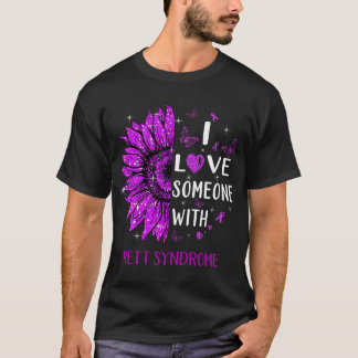 T-shirt Tournesol J'Aime Quelqu'Un Avec Le Syndrome De Ret
