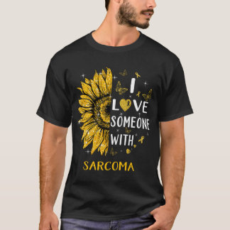 T-shirt Tournesol J'Aime Quelqu'Un Avec Sensibilisation Au