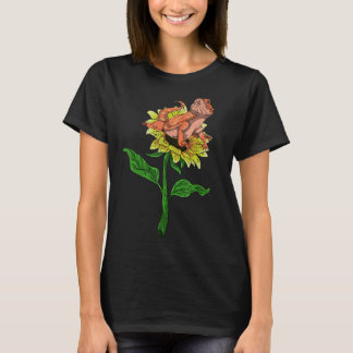 T-shirt Tournesol jaune Reptile Propriétaire de l'animal L