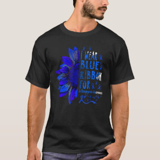 T-shirt Tournesol Je Porte Du Ruban Bleu Pour Arthrogrypos