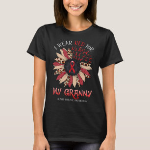 T-shirt Tournesol Je Porte Le Ruban Rouge Granny Maladie c