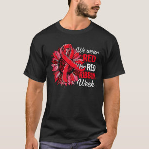 T-shirt Tournesol Léopard Nous Portons Du Rouge Pour La Se