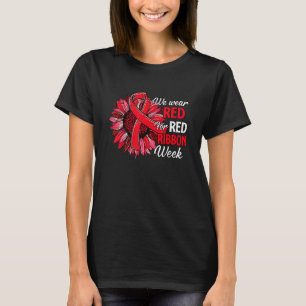 T-shirt Tournesol Léopard Nous Portons Du Rouge Pour La Se