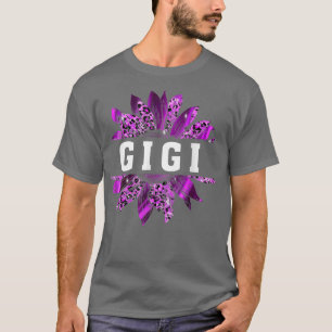 T-shirt Tournesol Léopard Promu À Gigi Grossesse Annou