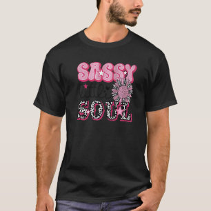 T-shirt Tournesol léopard Sassy Little Soul Western Campag