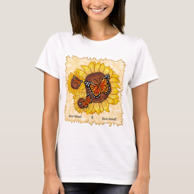T-shirt tournesol mariage (Devant)