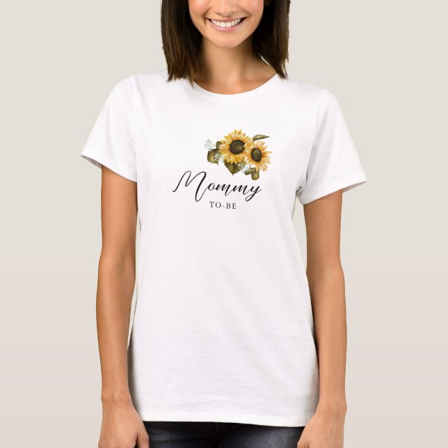 T-shirt Tournesol Mommy à être (Devant)
