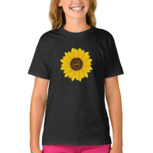 Tournesol monogrammé de la fille
