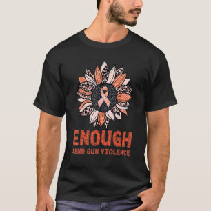 T-shirt Tournesol Orange Paix assez mettre fin à la violen