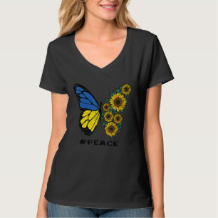 T-shirt Tournesol Papillon, # Paix