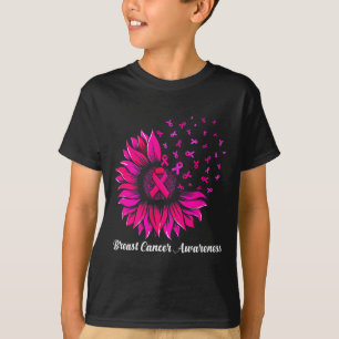 T-shirt Tournesol Porter Pink Breath Cancer Sensibilisatio