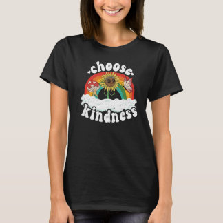 T-shirt Tournesol positif Arc-en-ciel Papillon de paix Cho