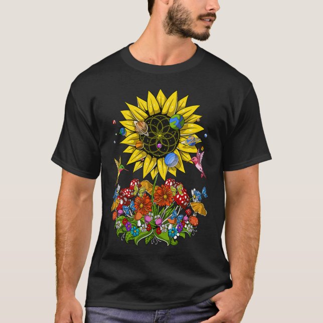 T-shirt Tournesol Psychedélique (Devant)