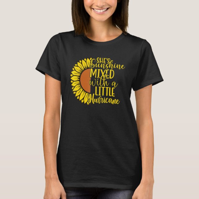 T-shirt Tournesol Tournesol Mélangé Avec Un Peu D'Hurrique (Devant)