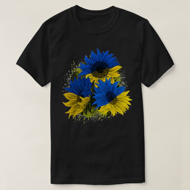 T-shirt Tournesol Ukraine chemise I Stand With Ukraine Pea (Design devant)
