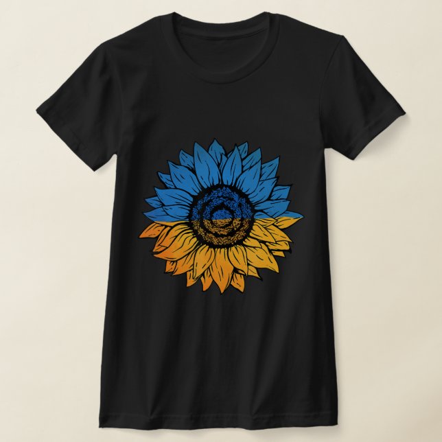 T-shirt Tournesol Ukraine Drapeau Ukrainien Avec L'Ukraine (Poser)