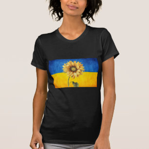 T-shirt Tournesol Ukraine Drapeau ukrainien Vintage stand 