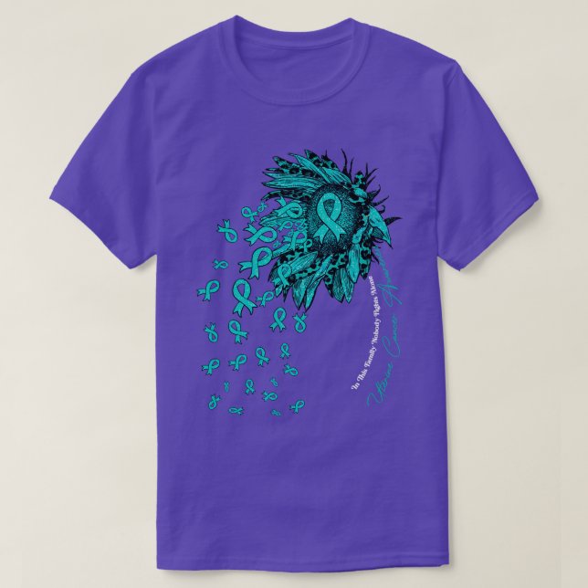 T-shirt Tournesol Uterine Sensibilisation personne ne comb (Design devant)