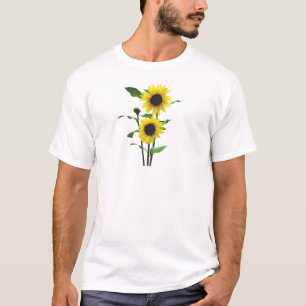 T-shirt Tournesols grands et hommes courts