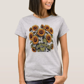 T-shirt Tournesols Rétro