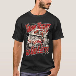T-shirt Tournez à droite pour aller à gauche ! - Rouge - V
