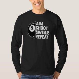 T-shirt Tournoi de billard 8 Ball Pool But Tir Chandail R