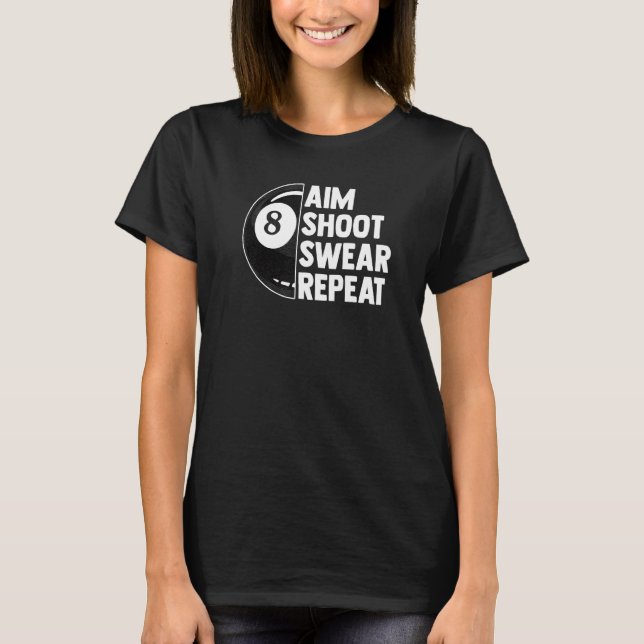T-shirt Tournoi de billard 8 Ball Pool But Tir Chandail R (Devant)