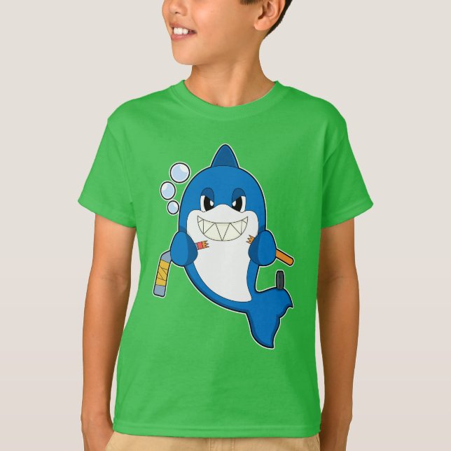T-shirt Tournoi de hockey sur glace de requin (Devant)