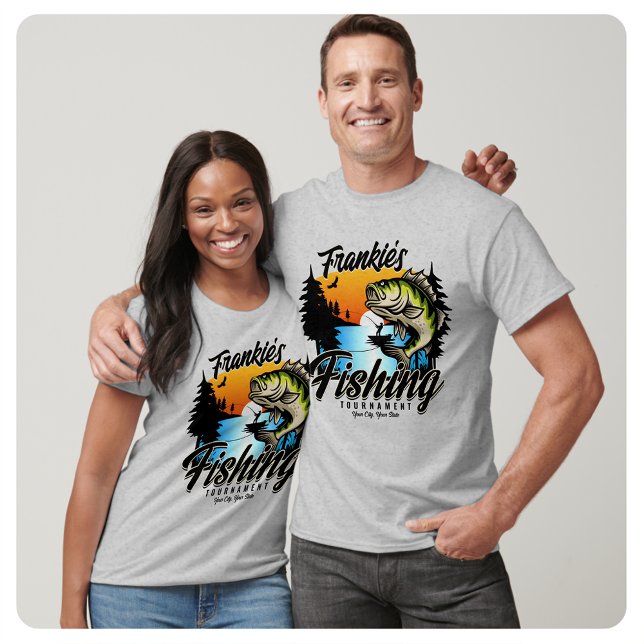 T-shirt Tournoi de pêche personnalisé Truite pêcheur (Créateur téléchargé)