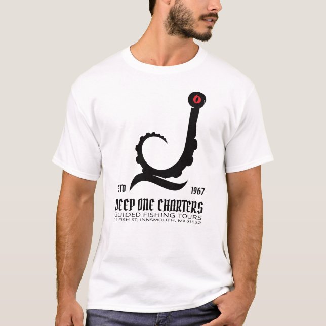 T-shirt Tours de pêche Innsmouth Cthulhu Lovecraft (Devant)