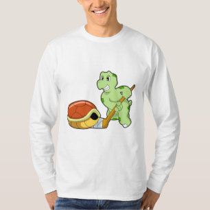 T-shirt Tourterelle Hockey sur glace Canne de hockey sur g