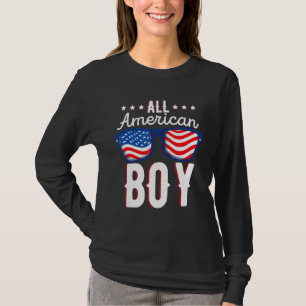 T-shirt Tous American Boy Usa America Drapeau & Feu d'arti