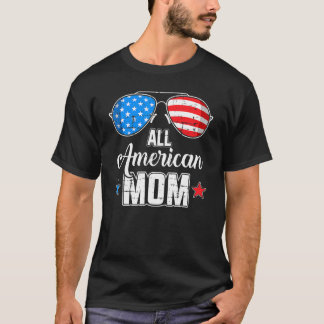 T-shirt Tous American Mom Us Drapeaux Lunettes de soleil p