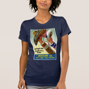 T-shirt Tous les Américains ~ Luttons pour la victoire