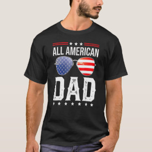 T-shirt Tous les Américains Papa Correspondant Famille Qua