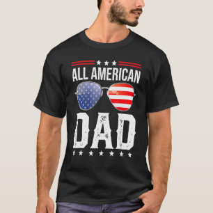 T-shirt Tous les Américains Papa Correspondant Famille Qua