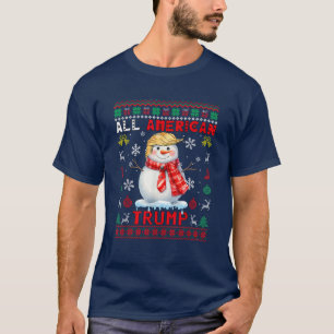 T-shirt Tous les Américains Trump Xmas Snowman Président