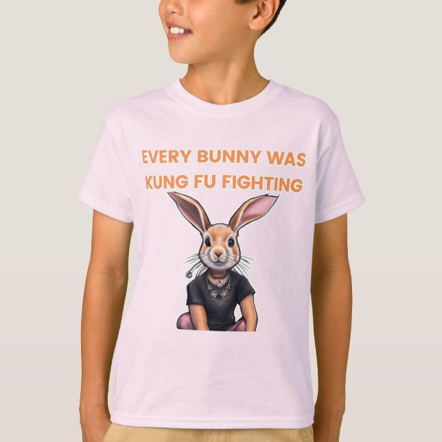 T-shirt Tous les Bunny étaient des kung fu qui se battaien (Devant)
