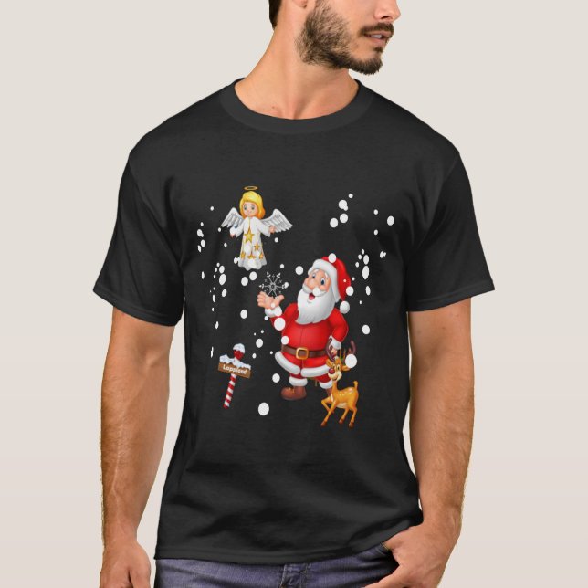 T-shirt Tous les caractères Xmas (Devant)